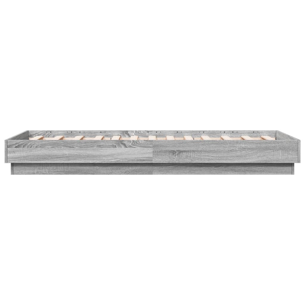 Cadre de lit sans matelas sonoma gris 75x190 cm