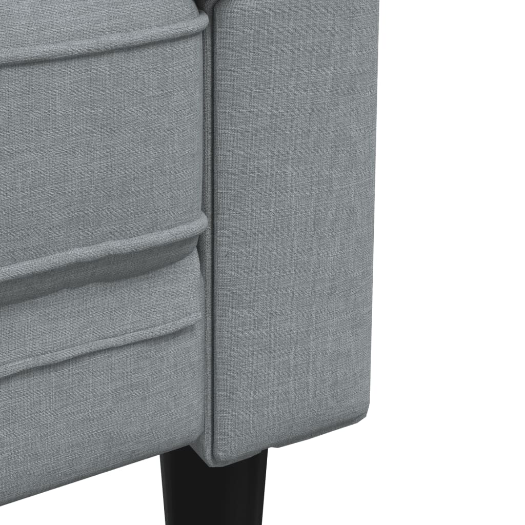 Ensemble de canapés 3 pcs gris clair tissu