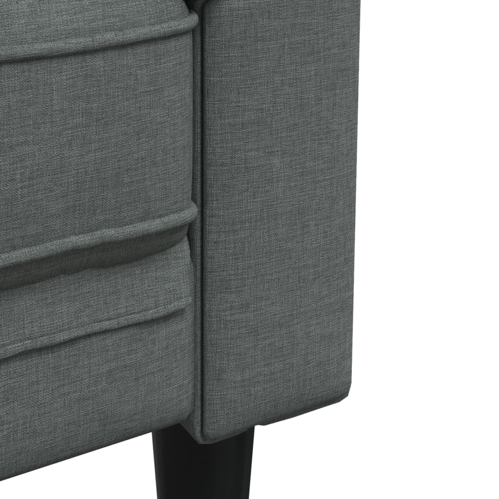 Ensemble de canapés 3 pcs gris foncé tissu