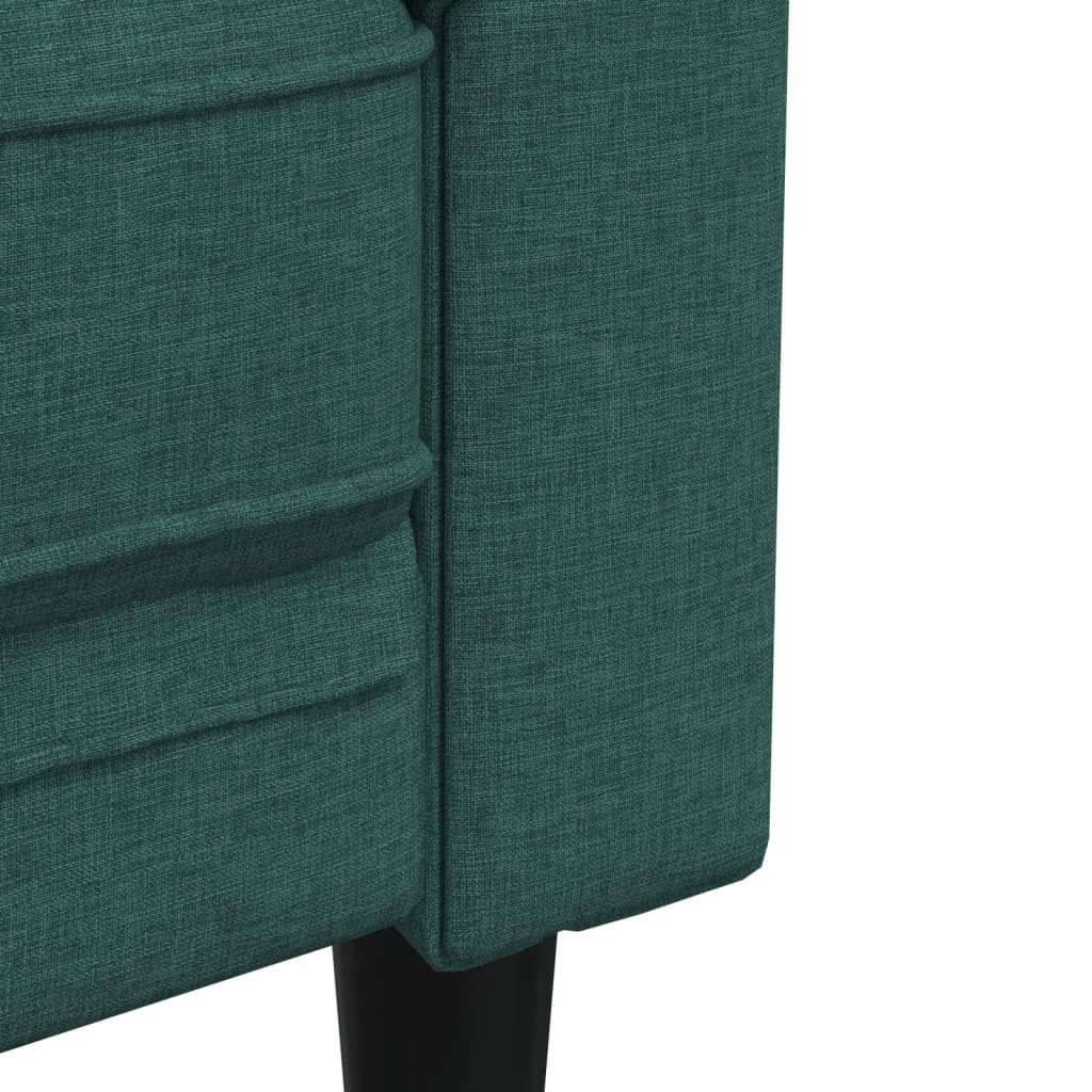 Ensemble de canapés 2 pcs vert foncé tissu