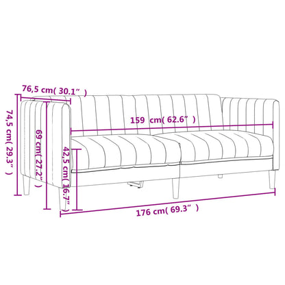 Ensemble de canapés 3 pcs gris foncé tissu