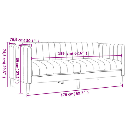 Ensemble de canapés 2 pcs taupe tissu