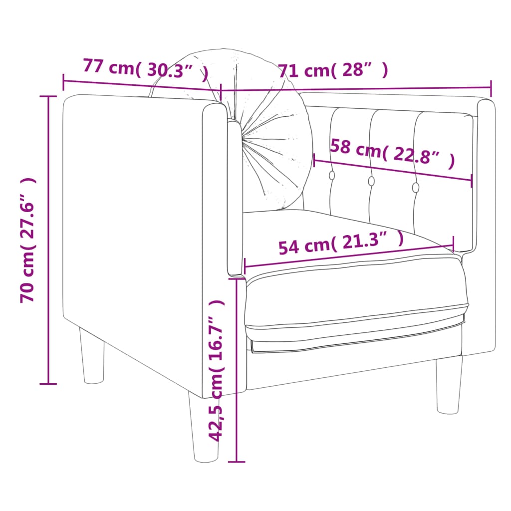 Ensemble de canapés 3 pcs avec coussins gris clair velours