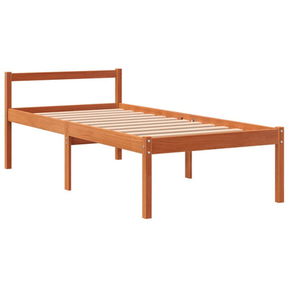 Lit pour personne âgée sans matelas 75x190 cm bois pin massif