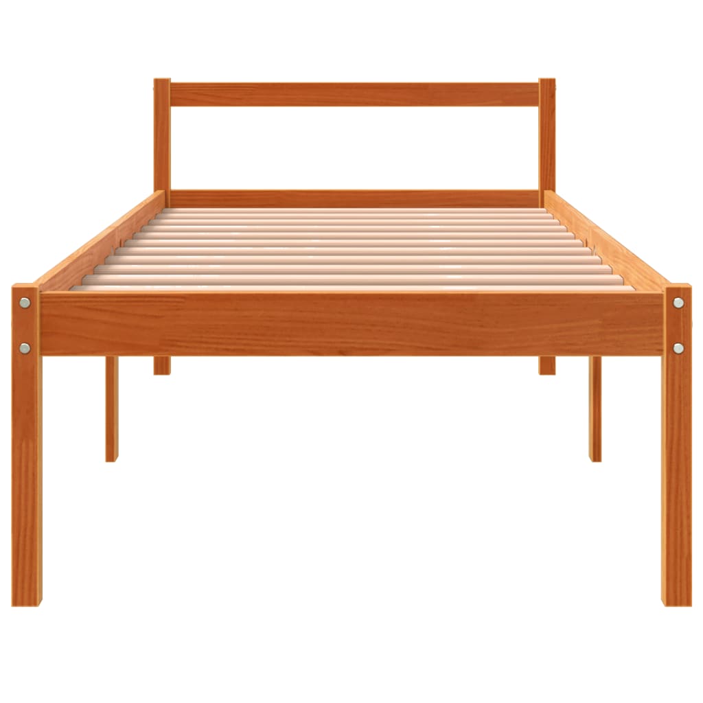 Lit pour personne âgée sans matelas 75x190 cm bois pin massif