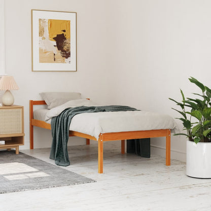 Lit pour personne âgée sans matelas 75x190 cm bois pin massif