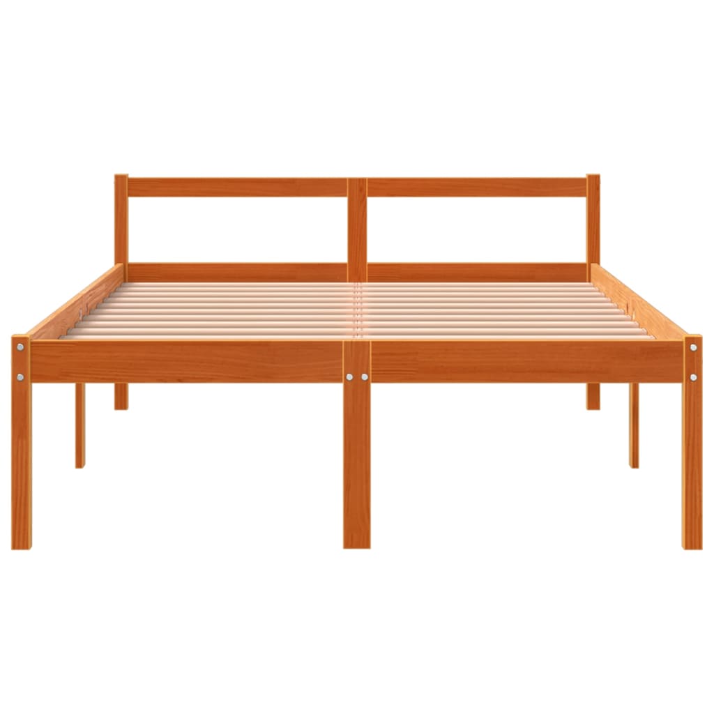 Lit pour personne âgée sans matelas 120x190 cm bois pin massif