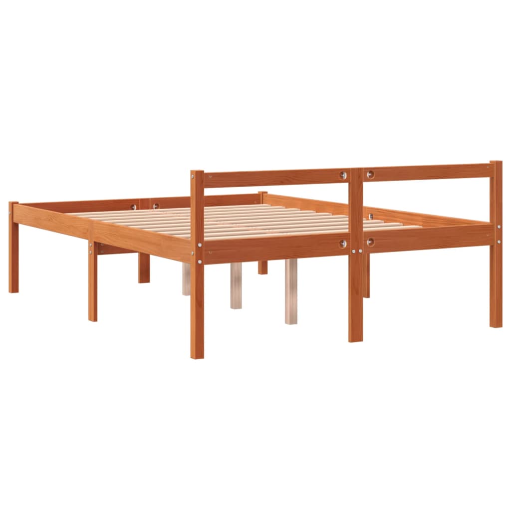 Lit pour personne âgée sans matelas 120x190 cm bois pin massif