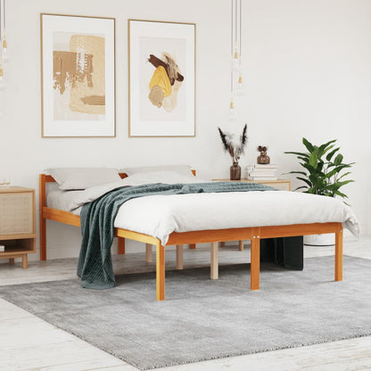 Lit pour personne âgée sans matelas 120x190 cm bois pin massif