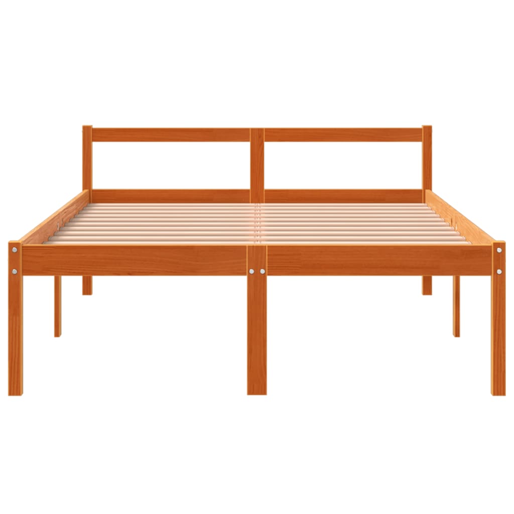 Lit pour personne âgée sans matelas 135x190 cm bois pin massif