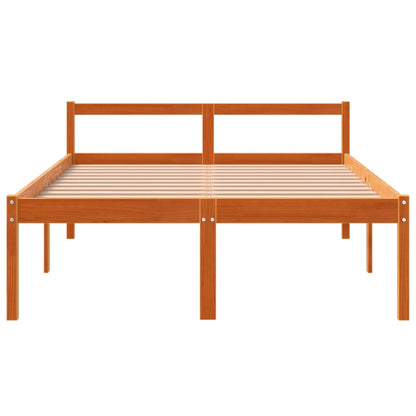 Lit pour personne âgée sans matelas 135x190 cm bois pin massif