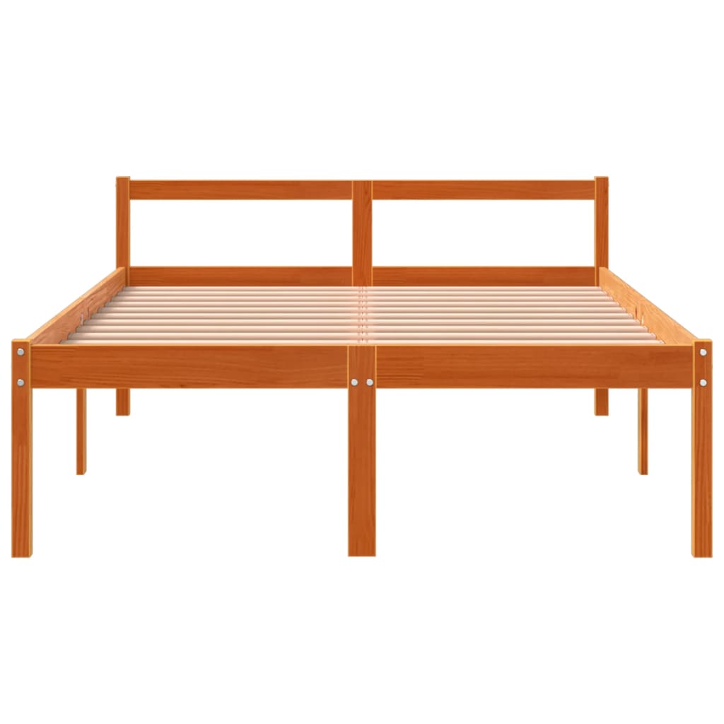 Lit pour personne âgée sans matelas 140x190 cm bois pin massif