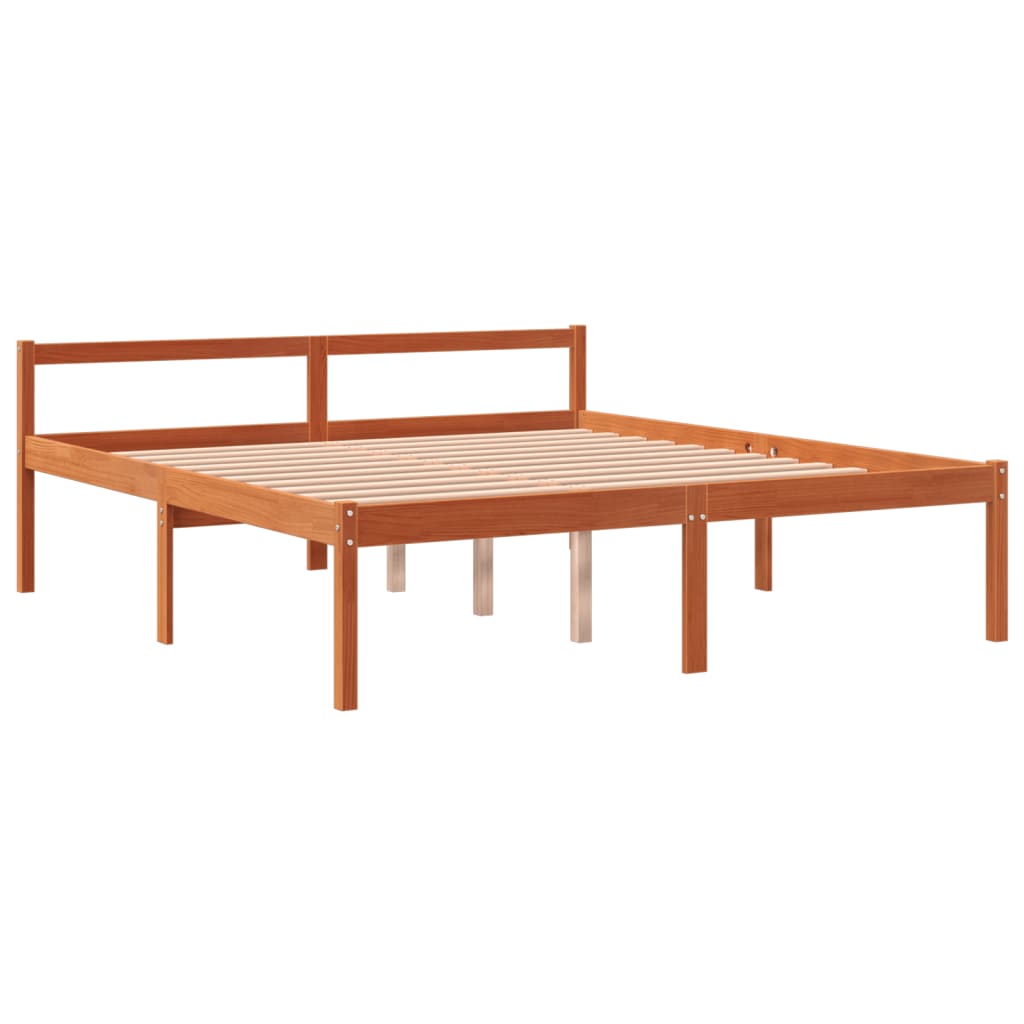 Lit pour personne âgée sans matelas 150x200 cm bois pin massif