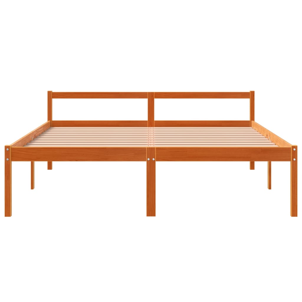 Lit pour personne âgée sans matelas 150x200 cm bois pin massif