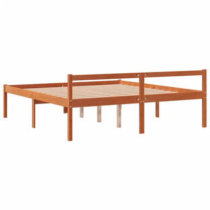 Lit pour personne âgée sans matelas 150x200 cm bois pin massif