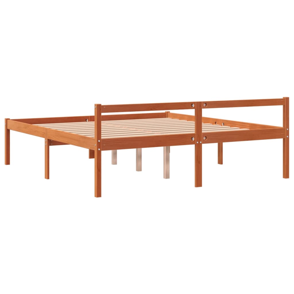 Lit pour personne âgée sans matelas 160x200 cm bois pin massif