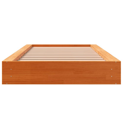 Cadre de lit sans matelas cire marron 90x190 cm bois pin massif