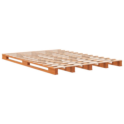 Lit de palette sans matelas cire marron 140x200 cm pin massif