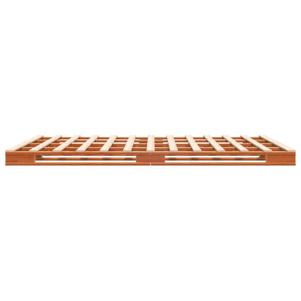 Lit de palette sans matelas cire marron 140x200 cm pin massif