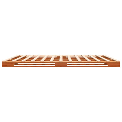 Lit de palette sans matelas cire marron 180x200 cm pin massif