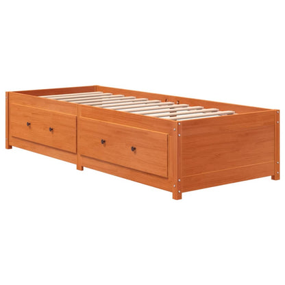 Lit de jour sans matelas cire marron 90x200 cm bois pin massif