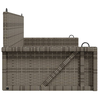 Balancelle gris 119x56x48 cm résine tressée