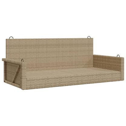 Balancelle beige 119x56x48 cm résine tressée