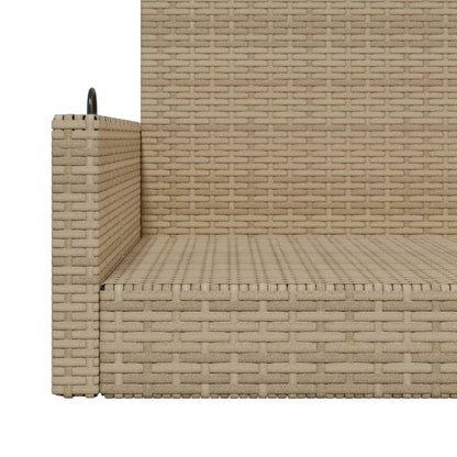 Balancelle beige 119x56x48 cm résine tressée