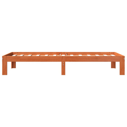 Cadre de lit sans matelas cire marron 90x200 cm bois pin massif