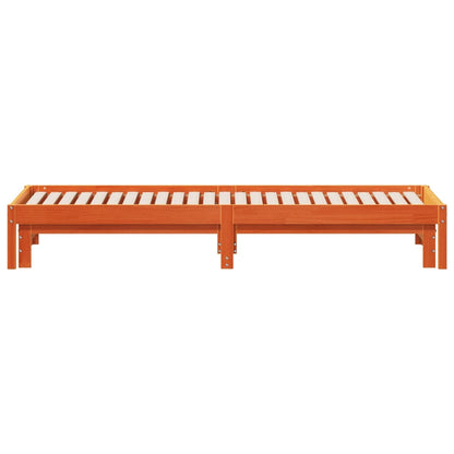 Lit de jour et lit gigogne sans matelas cire marron 90x190 cm