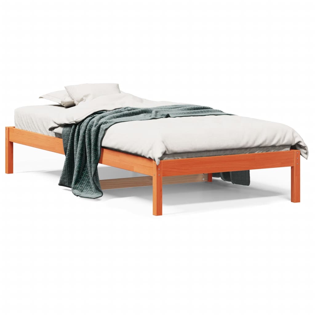 Lit de jour sans matelas cire marron 90x200 cm bois pin massif