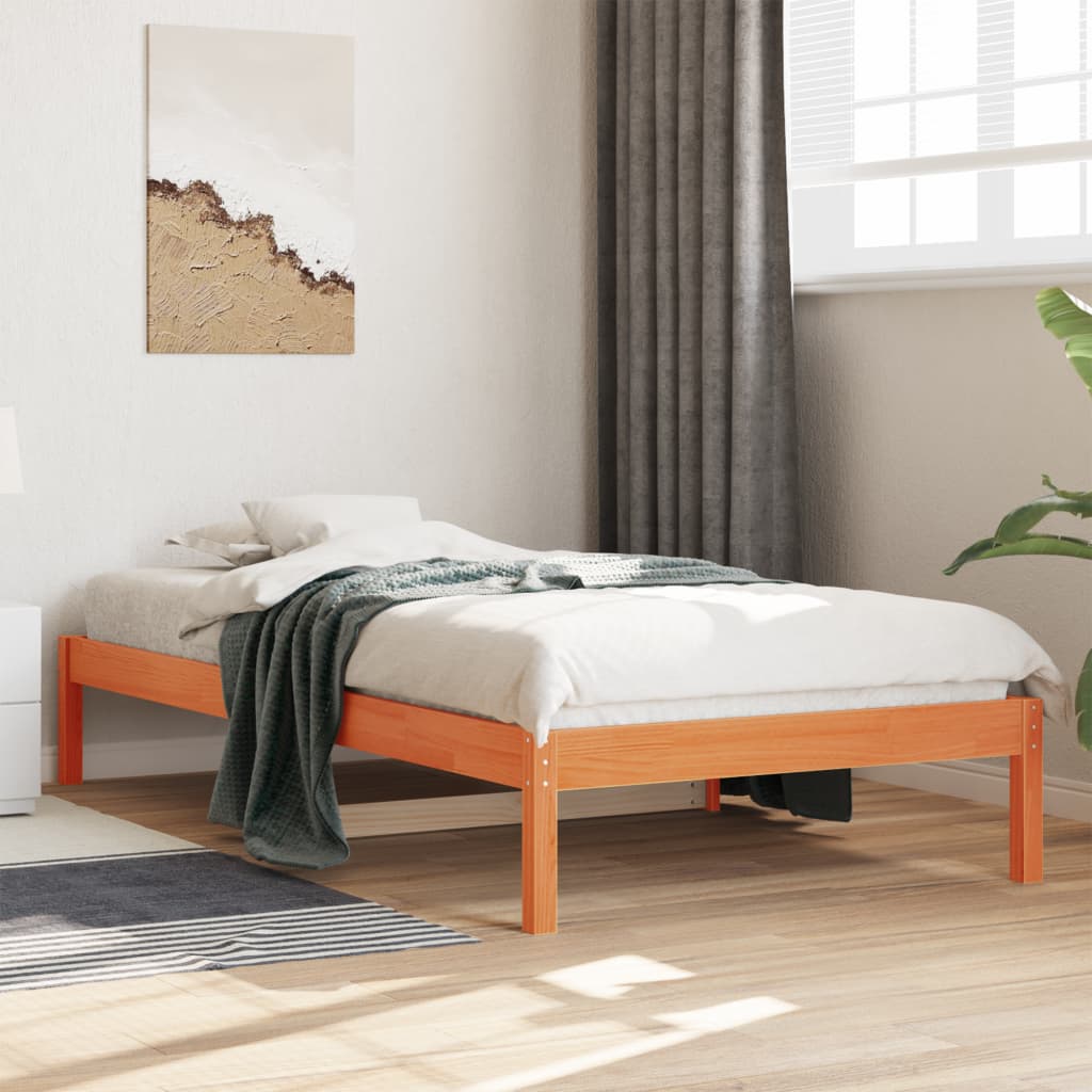 Lit de jour sans matelas cire marron 90x190 cm bois pin massif