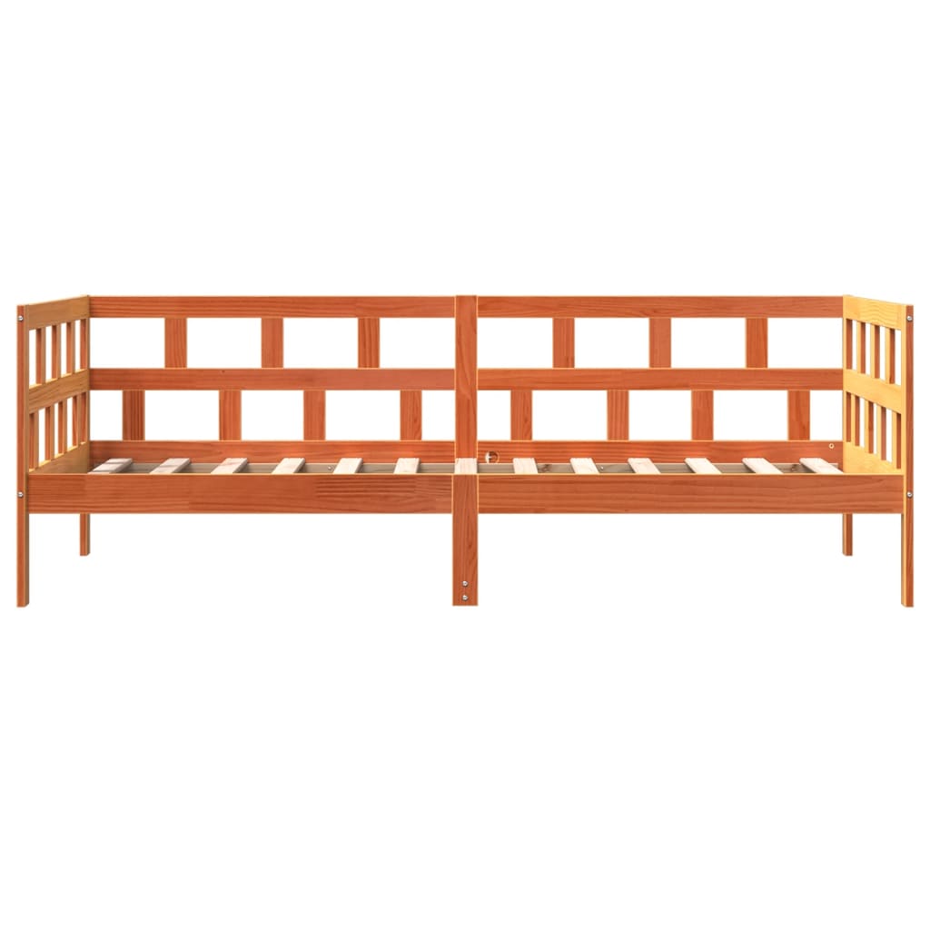 Lit de jour sans matelas cire marron 90x190 cm bois pin massif