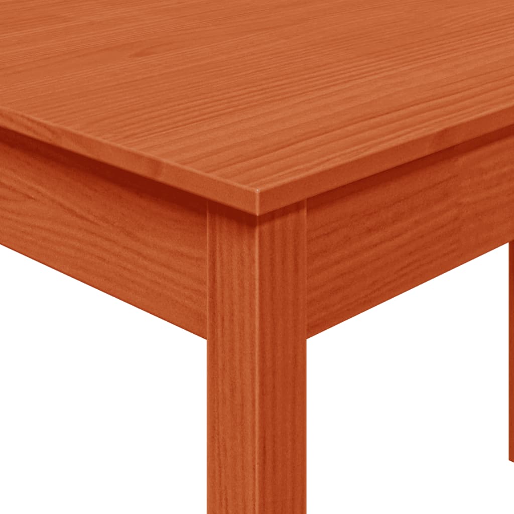 Table à manger marron cire 110x55x75 cm bois massif de pin