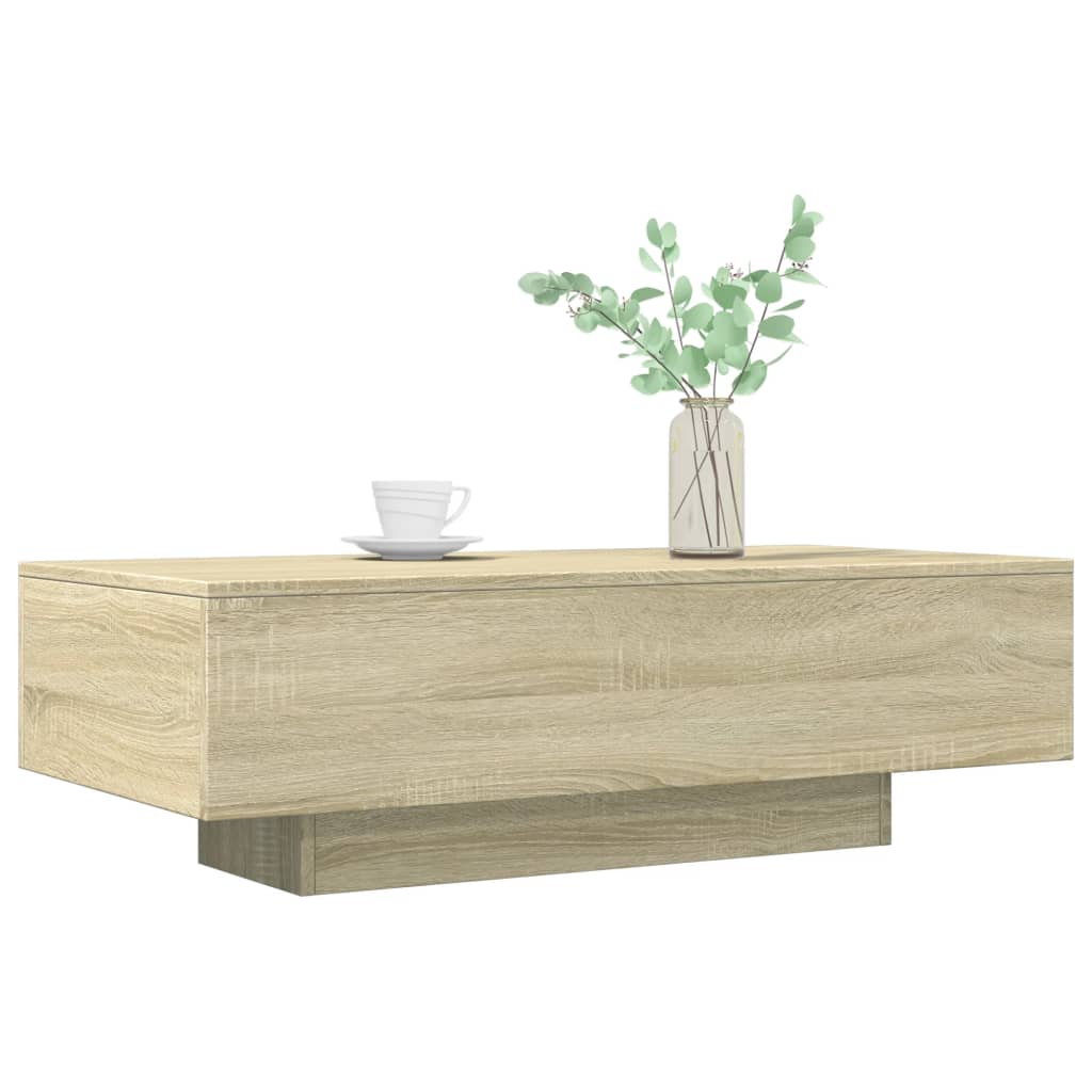 Table basse chêne sonoma 100x49,5x31 cm bois d'ingénierie