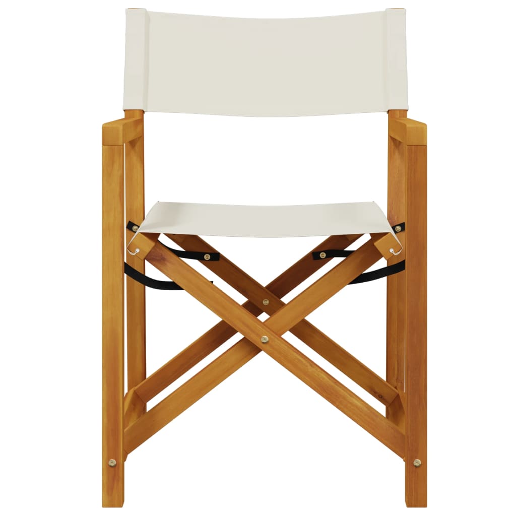 Chaises de jardin pliables lot de 4 blanc crème tissu