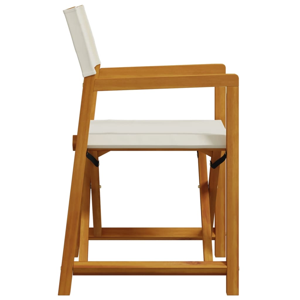 Chaises de jardin pliables lot de 4 blanc crème tissu