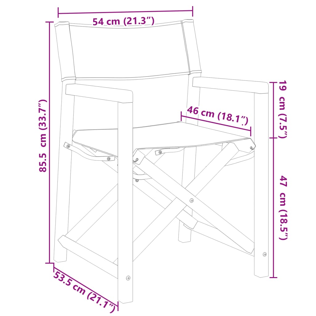 Chaises de jardin pliables lot de 4 gris foncé tissu