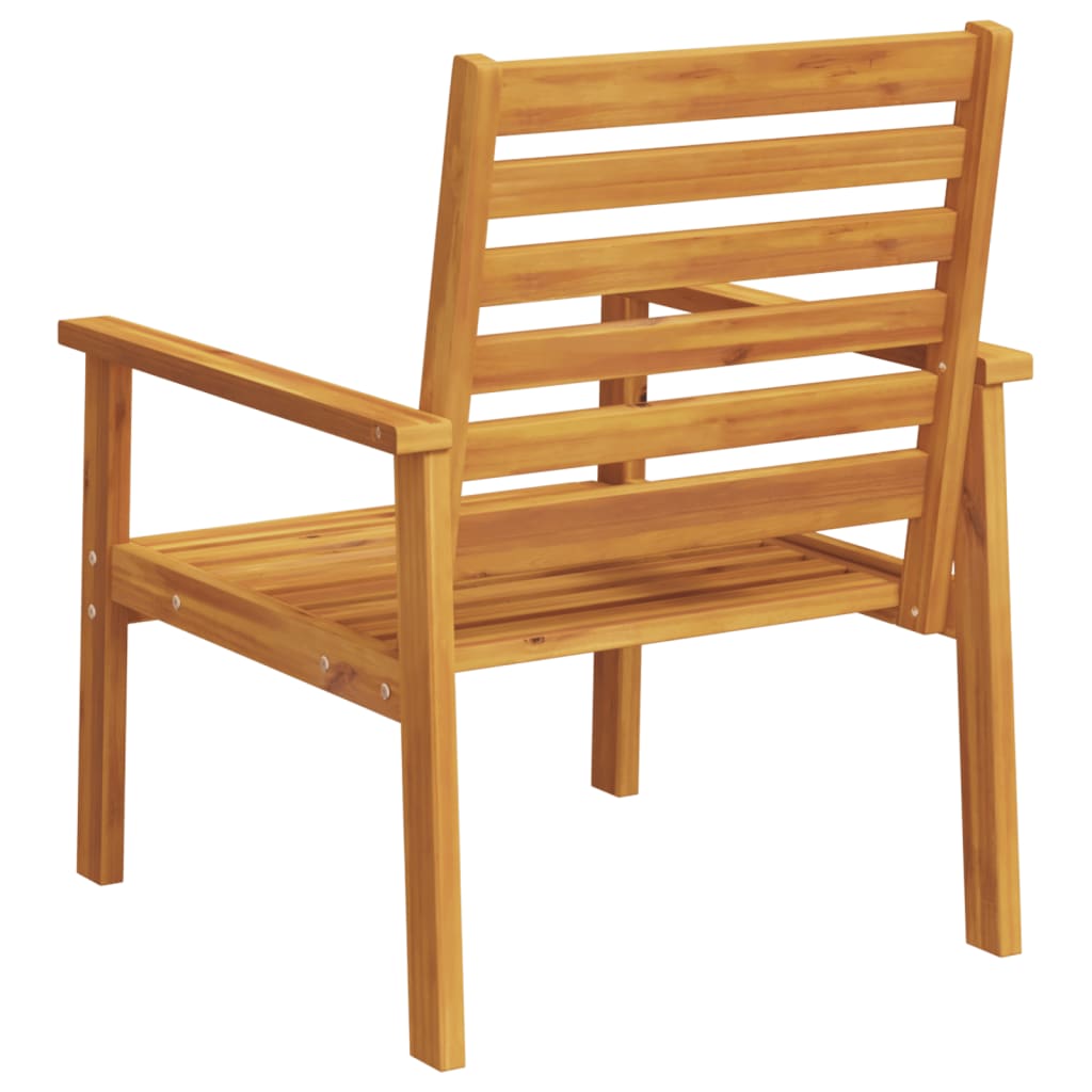 Fauteuil de jardin lot de 2 66,5x65x81 cm bois massif d'acacia