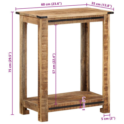 Table console 60x35x75 cm bois massif de manguier