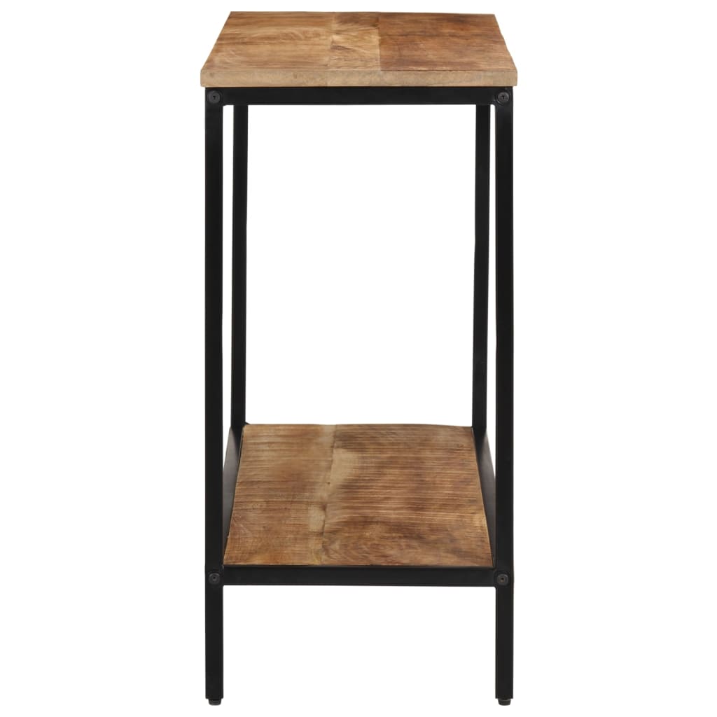 Table console 100x35x70 cm bois de manguier massif brut