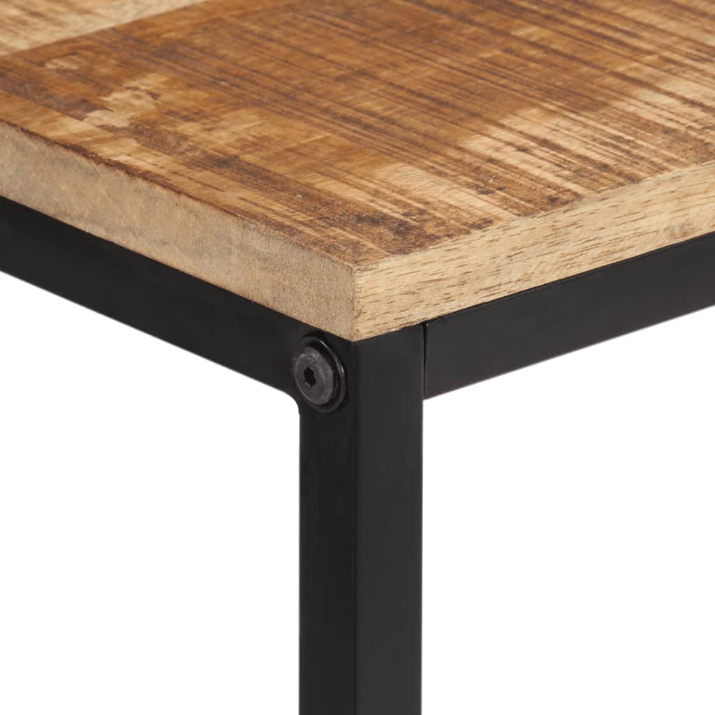 Table console 100x35x70 cm bois de manguier massif brut