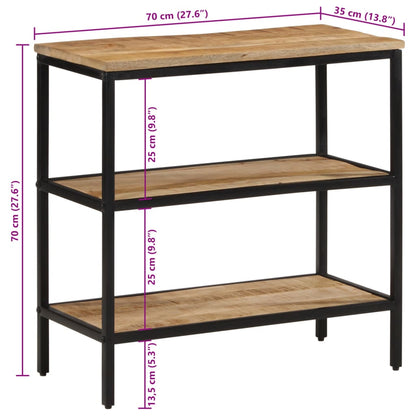 Table console 70x35x70 cm bois de manguier massif brut