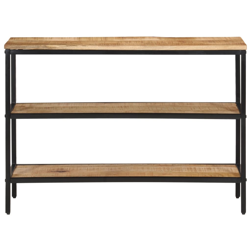 Table console 100x35x70 cm bois de manguier massif brut