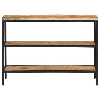 Table console 100x35x70 cm bois de manguier massif brut