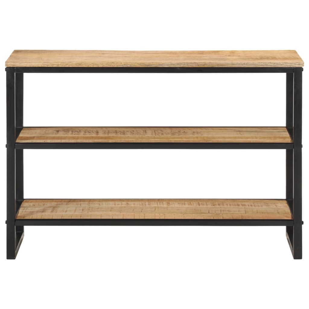 Table console 100x35x70 cm bois de manguier massif brut