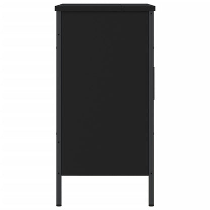 Armoire lavabo de salle de bain noir 60x30x60 cm