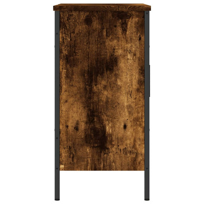 Armoire lavabo de salle de bain chêne fumé 60x30x60 cm