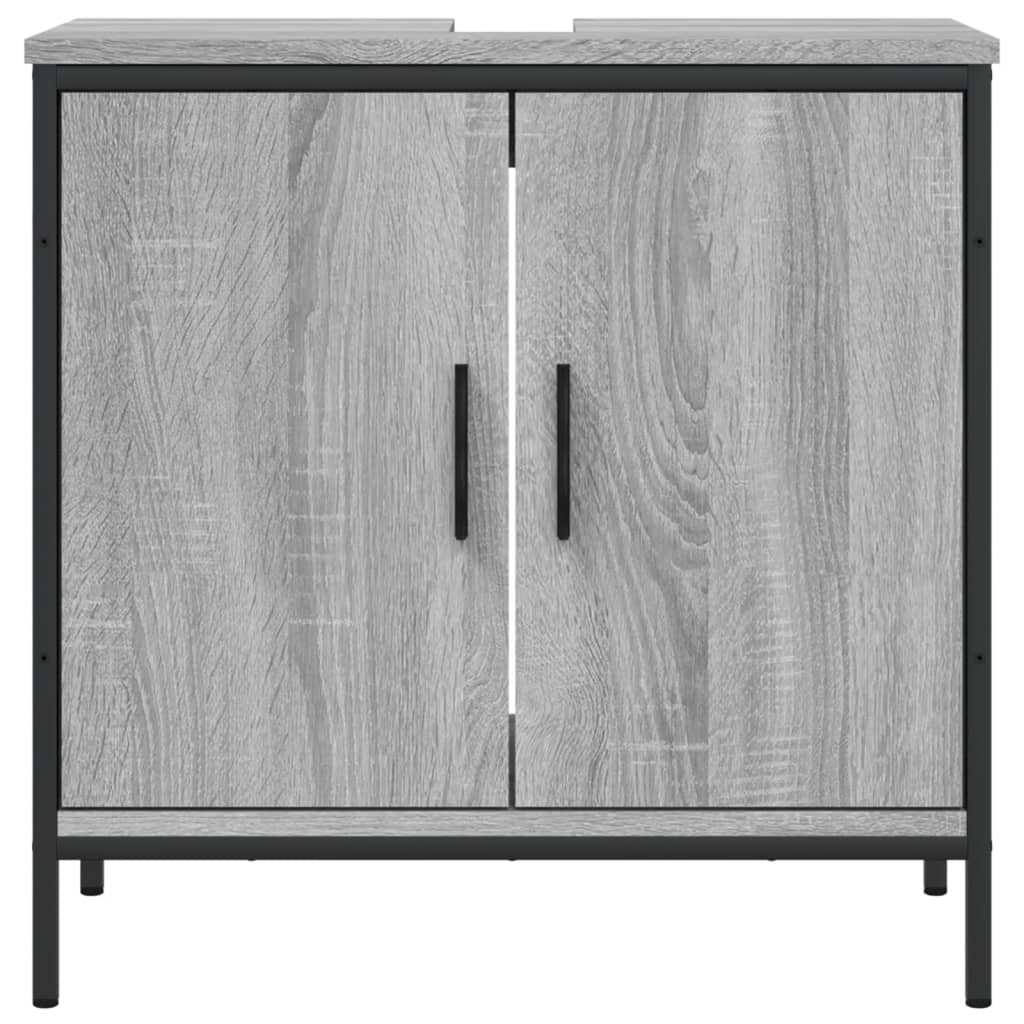 Armoire lavabo de salle de bain sonoma gris 60x30x60 cm