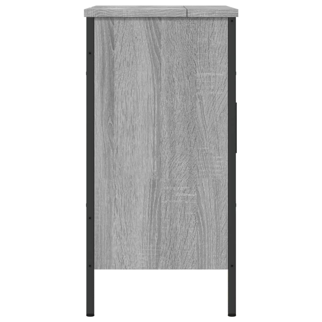 Armoire lavabo de salle de bain sonoma gris 60x30x60 cm